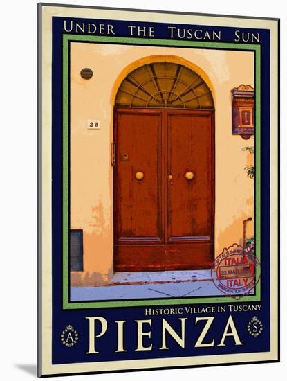 Door in Pienza Tuscany 7-Anna Siena-Mounted Giclee Print
