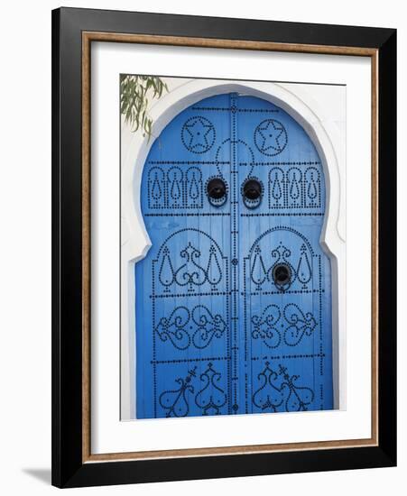 Door in Sidi Bou Said, Tunisia, North Africa, Africa-Godong-Framed Photographic Print