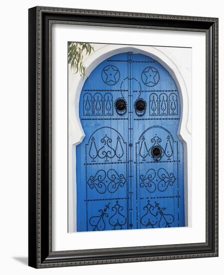 Door in Sidi Bou Said, Tunisia, North Africa, Africa-Godong-Framed Photographic Print