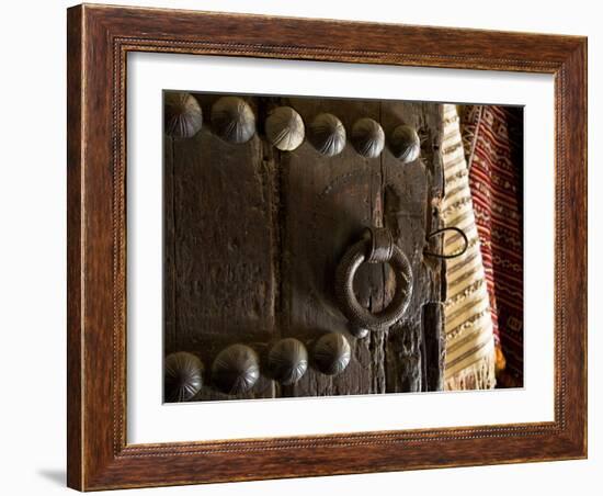 Door in the Old City of Fes, Morocco-Julian Love-Framed Photographic Print