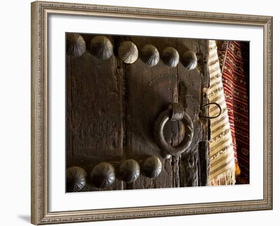 Door in the Old City of Fes, Morocco-Julian Love-Framed Photographic Print