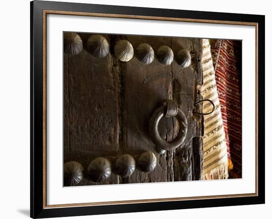 Door in the Old City of Fes, Morocco-Julian Love-Framed Photographic Print