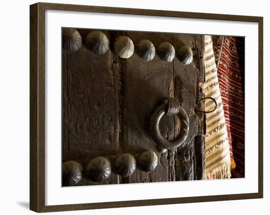 Door in the Old City of Fes, Morocco-Julian Love-Framed Photographic Print