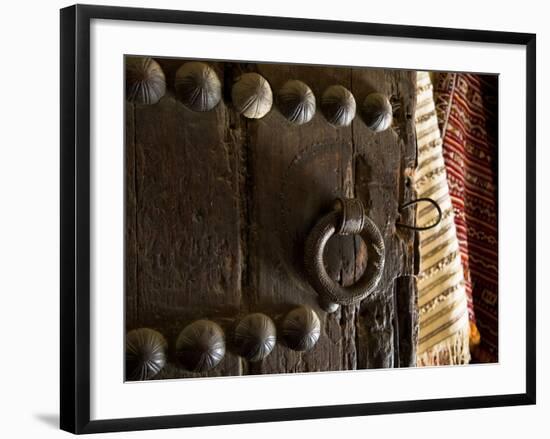 Door in the Old City of Fes, Morocco-Julian Love-Framed Photographic Print