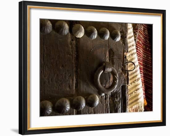 Door in the Old City of Fes, Morocco-Julian Love-Framed Photographic Print