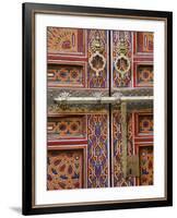Door in the Old Medina of Fes, Morocco-Julian Love-Framed Photographic Print