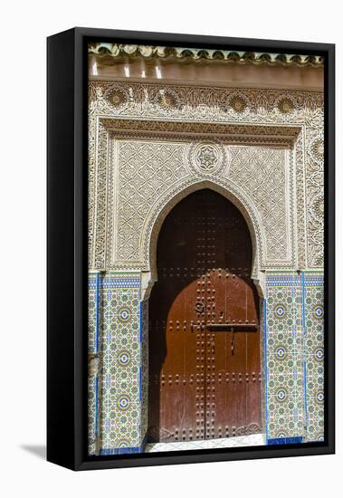 Door in the Souk, Marrakech, Morocco-Nico Tondini-Framed Premier Image Canvas