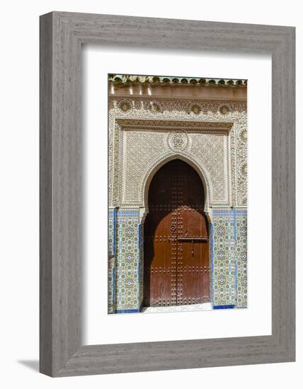 Door in the Souk, Marrakech, Morocco-Nico Tondini-Framed Photographic Print