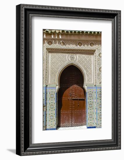 Door in the Souk, Marrakech, Morocco-Nico Tondini-Framed Photographic Print