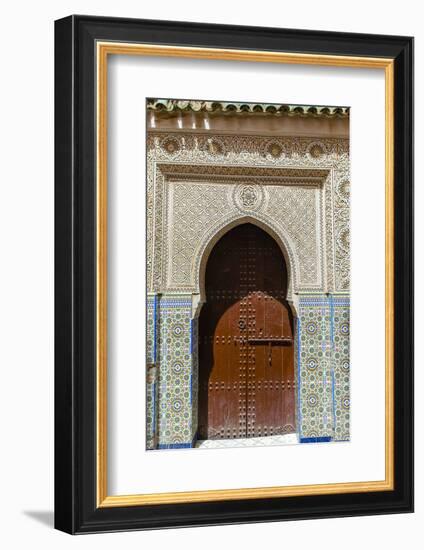 Door in the Souk, Marrakech, Morocco-Nico Tondini-Framed Photographic Print