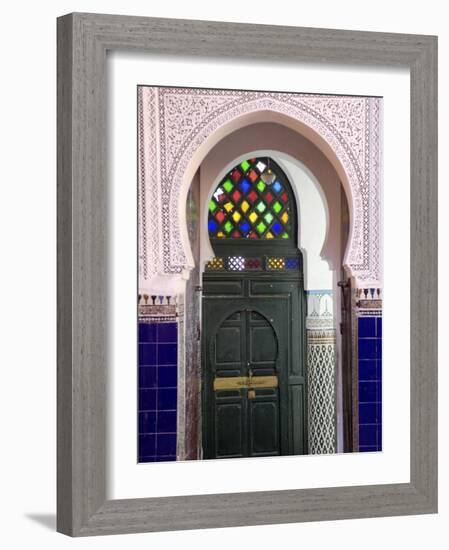 Door in the Souks in the Medina, Marrakesh, Morroco, North Africa, Africa-De Mann Jean-Pierre-Framed Photographic Print