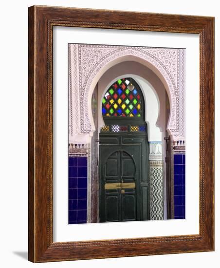 Door in the Souks in the Medina, Marrakesh, Morroco, North Africa, Africa-De Mann Jean-Pierre-Framed Photographic Print