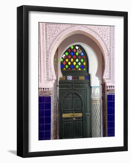 Door in the Souks in the Medina, Marrakesh, Morroco, North Africa, Africa-De Mann Jean-Pierre-Framed Photographic Print