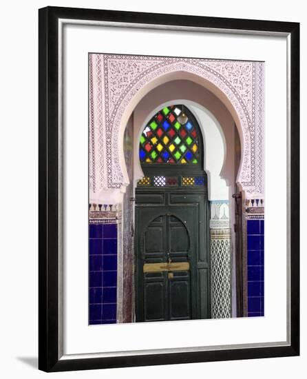 Door in the Souks in the Medina, Marrakesh, Morroco, North Africa, Africa-De Mann Jean-Pierre-Framed Photographic Print