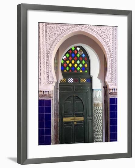 Door in the Souks in the Medina, Marrakesh, Morroco, North Africa, Africa-De Mann Jean-Pierre-Framed Photographic Print