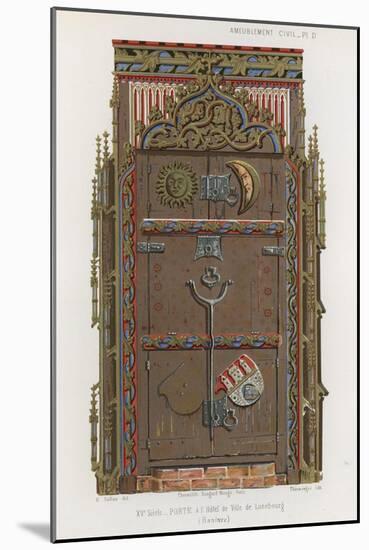 Door in the Town Hall of the Luneburg-null-Mounted Giclee Print