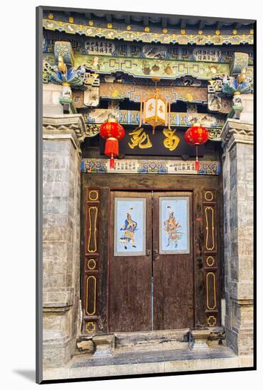 Door in Tuanshan Historical Village, Yunnan, China-Nadia Isakova-Mounted Photographic Print