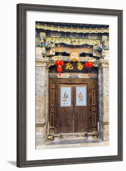 Door in Tuanshan Historical Village, Yunnan, China-Nadia Isakova-Framed Photographic Print