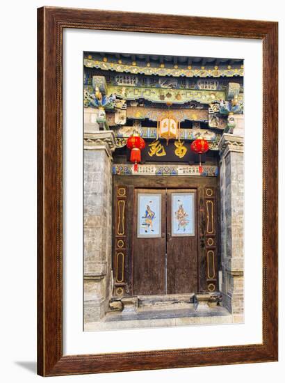 Door in Tuanshan Historical Village, Yunnan, China-Nadia Isakova-Framed Photographic Print