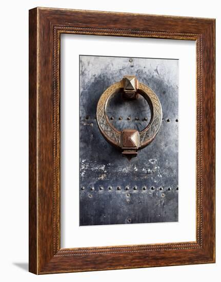 Door Knocker Detail of Door Located in the Castel Sant Angelo, Ponte, Rome, Lazio, Italy.-Cahir Davitt-Framed Photographic Print