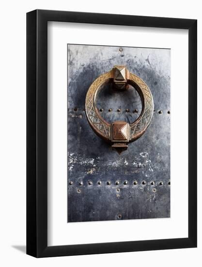 Door Knocker Detail of Door Located in the Castel Sant Angelo, Ponte, Rome, Lazio, Italy.-Cahir Davitt-Framed Photographic Print