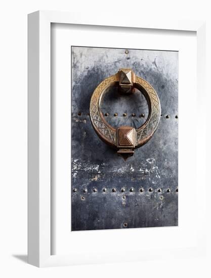 Door Knocker Detail of Door Located in the Castel Sant Angelo, Ponte, Rome, Lazio, Italy.-Cahir Davitt-Framed Photographic Print