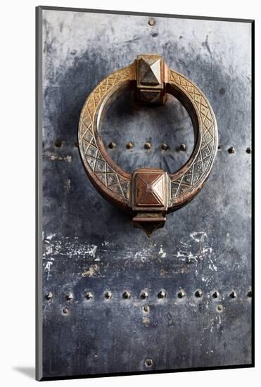 Door Knocker Detail of Door Located in the Castel Sant Angelo, Ponte, Rome, Lazio, Italy.-Cahir Davitt-Mounted Photographic Print