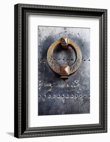 Door Knocker Detail of Door Located in the Castel Sant Angelo, Ponte, Rome, Lazio, Italy.-Cahir Davitt-Framed Photographic Print