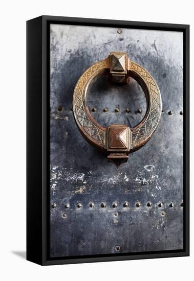 Door Knocker Detail of Door Located in the Castel Sant Angelo, Ponte, Rome, Lazio, Italy.-Cahir Davitt-Framed Premier Image Canvas