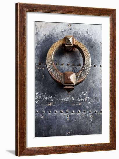 Door Knocker Detail of Door Located in the Castel Sant Angelo, Ponte, Rome, Lazio, Italy.-Cahir Davitt-Framed Photographic Print