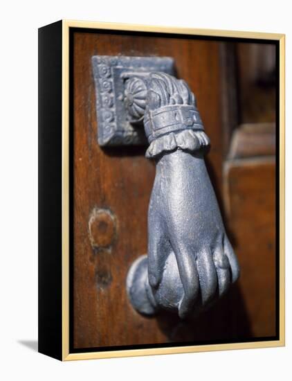 Door Knocker on a House in the Small Hill Top Village of Briones-John Warburton-lee-Framed Premier Image Canvas