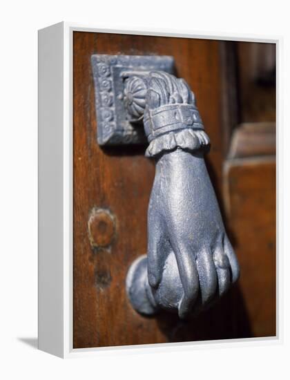 Door Knocker on a House in the Small Hill Top Village of Briones-John Warburton-lee-Framed Premier Image Canvas