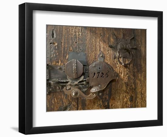 Door Lock, Vogo Stave Church, Vagamo, Norway-Russell Young-Framed Photographic Print