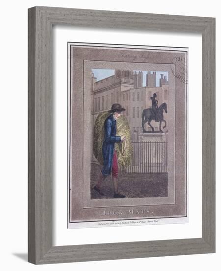 Door Mats, Cries of London, 1804-William Marshall Craig-Framed Giclee Print