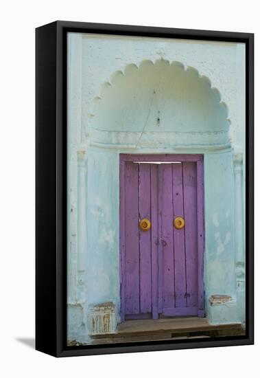 Door, Murshidabad, Former Capital of Bengal, West Bengal, India, Asia-Bruno Morandi-Framed Premier Image Canvas