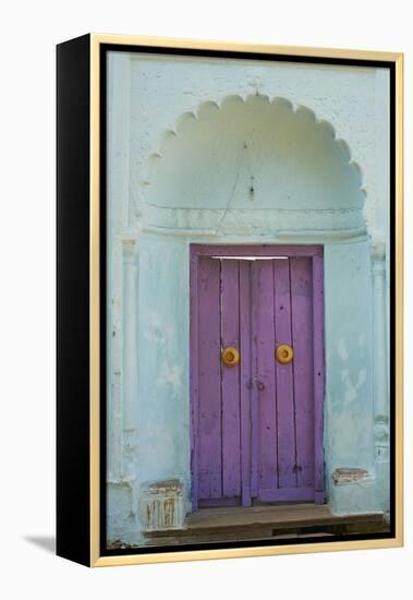 Door, Murshidabad, Former Capital of Bengal, West Bengal, India, Asia-Bruno Morandi-Framed Premier Image Canvas