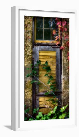 Door of an old brewery in Mineral Point, Wisconsin, USA-null-Framed Photographic Print