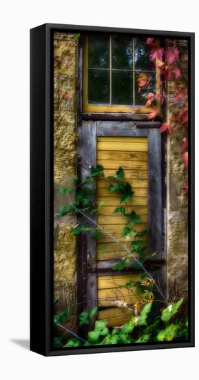 Door of an old brewery in Mineral Point, Wisconsin, USA-null-Framed Premier Image Canvas