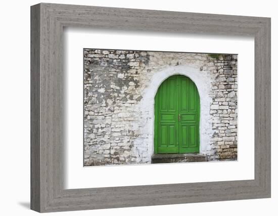 Door of an old house, Berat, Albania-Keren Su-Framed Photographic Print