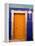 Door on Colorful Blue House, Guanajuato, Mexico-Julie Eggers-Framed Premier Image Canvas