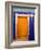 Door on Colorful Blue House, Guanajuato, Mexico-Julie Eggers-Framed Photographic Print