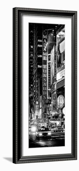 Door Posters - NYC Urban Scene with Yellow Taxis by Night - 42nd Street and Times Square-Philippe Hugonnard-Framed Photographic Print