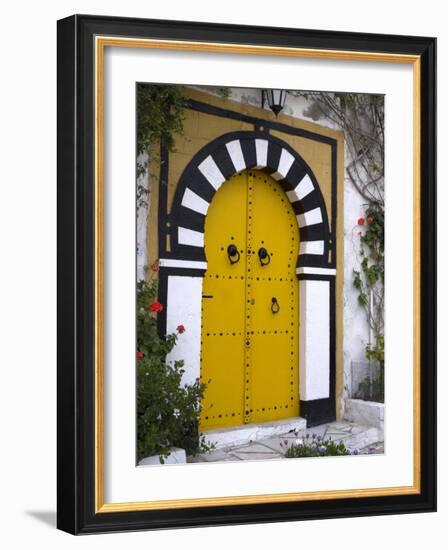 Door, Sidi Bou Said, Near Tunis, Tunisia, North Africa, Africa-Ethel Davies-Framed Photographic Print