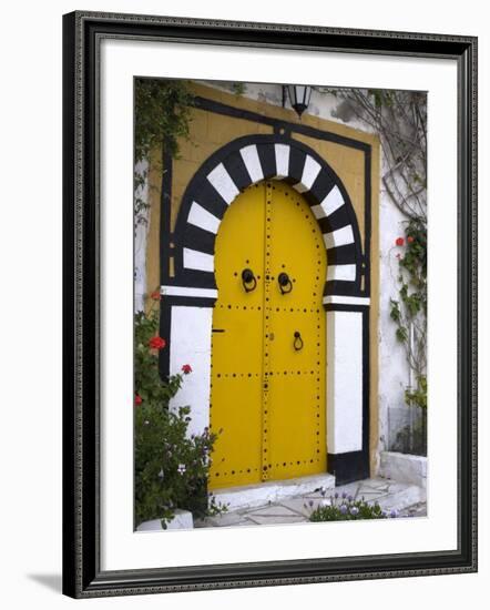 Door, Sidi Bou Said, Near Tunis, Tunisia, North Africa, Africa-Ethel Davies-Framed Photographic Print