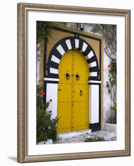 Door, Sidi Bou Said, Near Tunis, Tunisia, North Africa, Africa-Ethel Davies-Framed Photographic Print