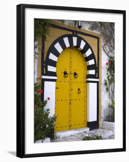 Door, Sidi Bou Said, Near Tunis, Tunisia, North Africa, Africa-Ethel Davies-Framed Photographic Print