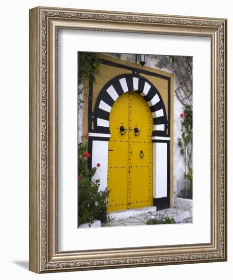 Door, Sidi Bou Said, Near Tunis, Tunisia, North Africa, Africa-Ethel Davies-Framed Photographic Print