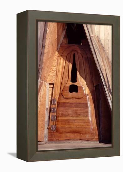 Door to a Floating Home Built from a Redwood Water Tank, Sausalito, CA, 1971-Michael Rougier-Framed Premier Image Canvas