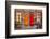 Doors of Old Houses and Bicycles in European City. Bruges (Brugge), Belgium-f9photos-Framed Photographic Print