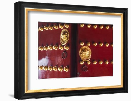 Doors to Temple of Heaven, Beijing, China-George Oze-Framed Photographic Print